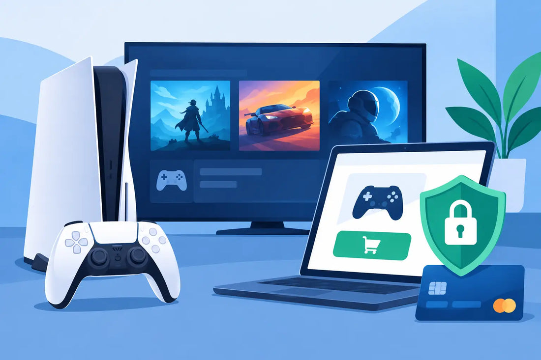 Compras digitais seguras para games de console